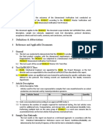 Dimensional Verification Test Report Temp