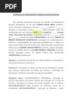 contrato prestação de serviços advocatícios