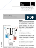 Determining The Efficiency of The Heat Pump As A Function of The Temperature Differential