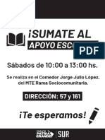 Afiche Apoyo Escolar A3 S-F ByN