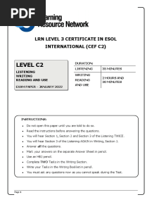 LRN C2 January 2022 Exam Paper