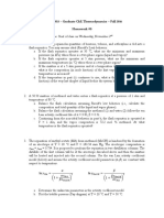 CH en 6853 - Graduate Che Thermodynamics - Fall 2016 Homework #5