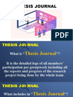 Thesis Journal