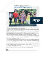 Texto VALORES 5º ANO A UNIÃO É O CAMINHO PARA A PAZ 190922