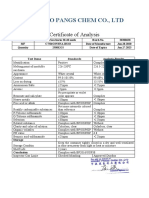 Sacarina sódica 20-40 mesh. CoA (Resiquim-Ningbo Pangs Chem)