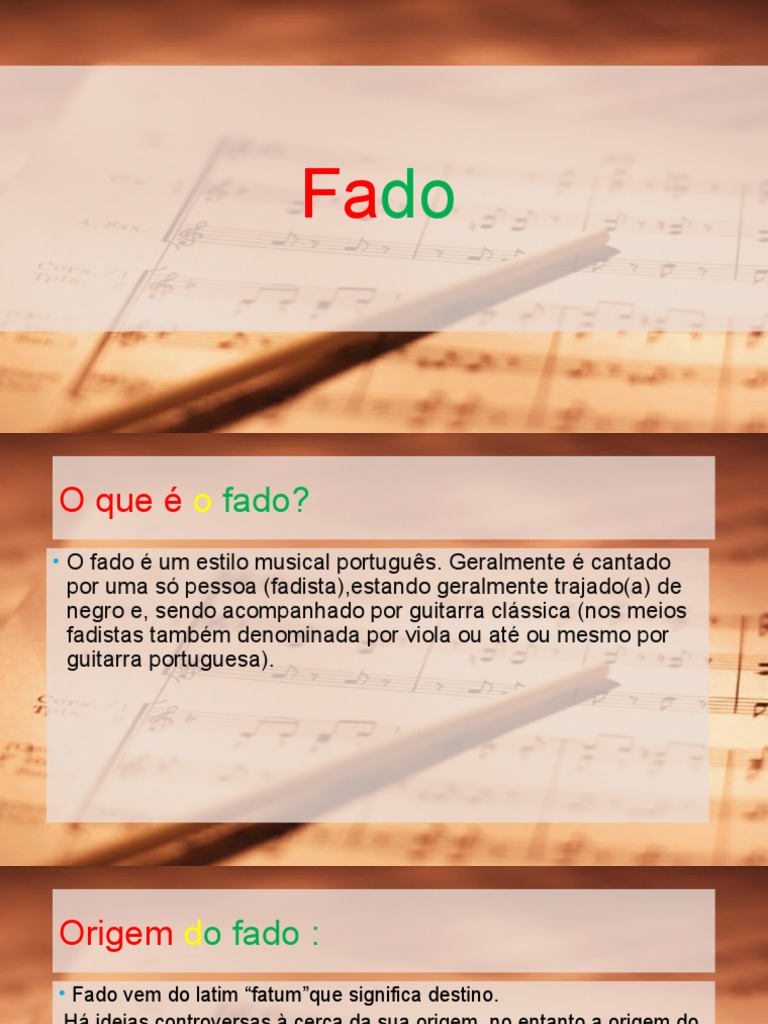 Significado e Origem do Fado | PDF