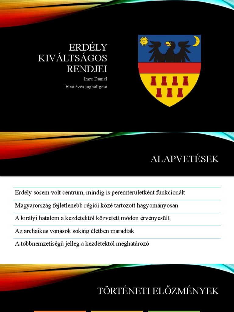 Erdély Kiváltságos Rendjei Pdf