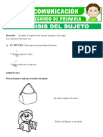 Analisis Del Sujeto para Segundo de Primaria