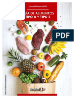 Guía de Alimentos Tipo A y Tipo E