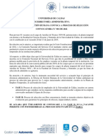 Convocatoria Nro 001 Febrero 2022