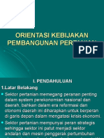 ORIENTASI KEIJAKAN PERTANIAN