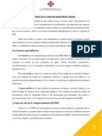 Cómo Afecta El Pib en Nuestras Vidas