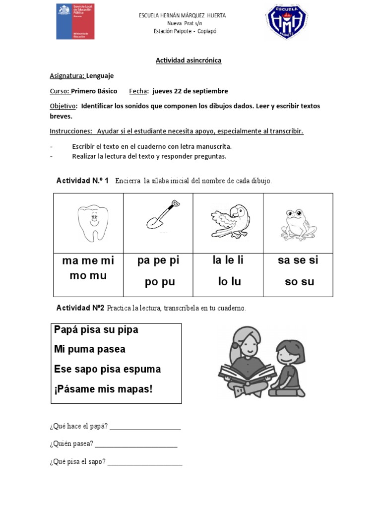 Actividades de Lenguaje para Primero Básico | PDF