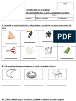 Evaluación de Lenguaje