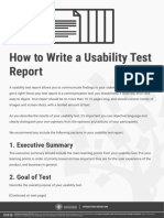 How To Write A Usability Test Report