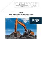 Manual para Operadores Excavadora Hidraulica.