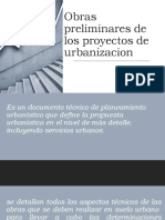 Obras preliminares proyectos urbanización