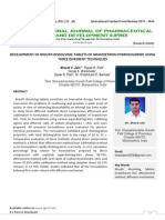 Development of Mouth Dissolving Tablets of Granisetron Hydro Chloride Using Three Different Techniques