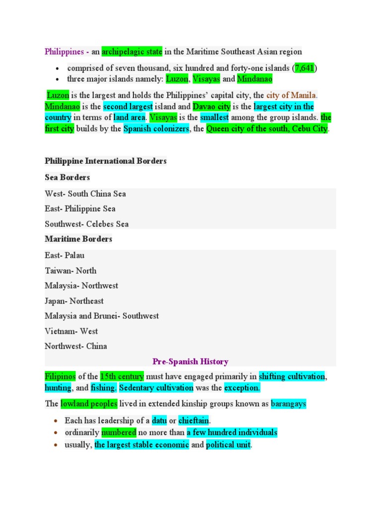 Overview of Philippine History and Geography | PDF | Corazon Aquino ...