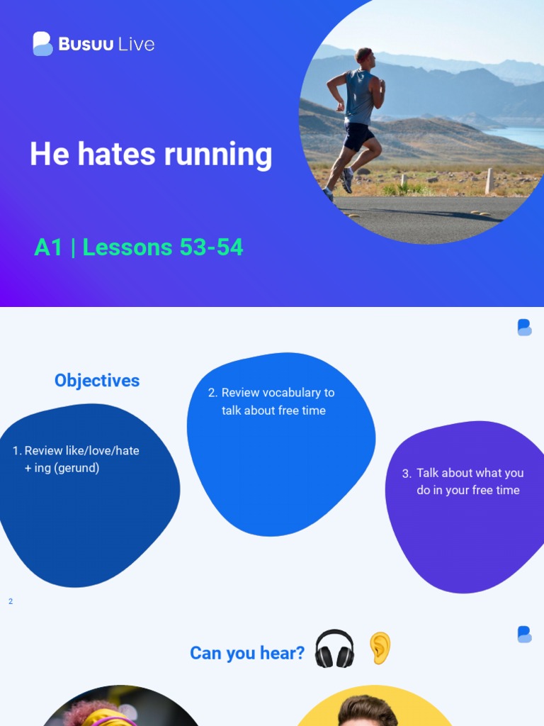 Busuu+Live+Lesson+31+ (He+hates+running) + +EN+A1+ +student | PDF ...