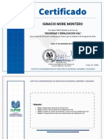 Certificado Seguridad y Señalizacion Vial Ignacio More M.