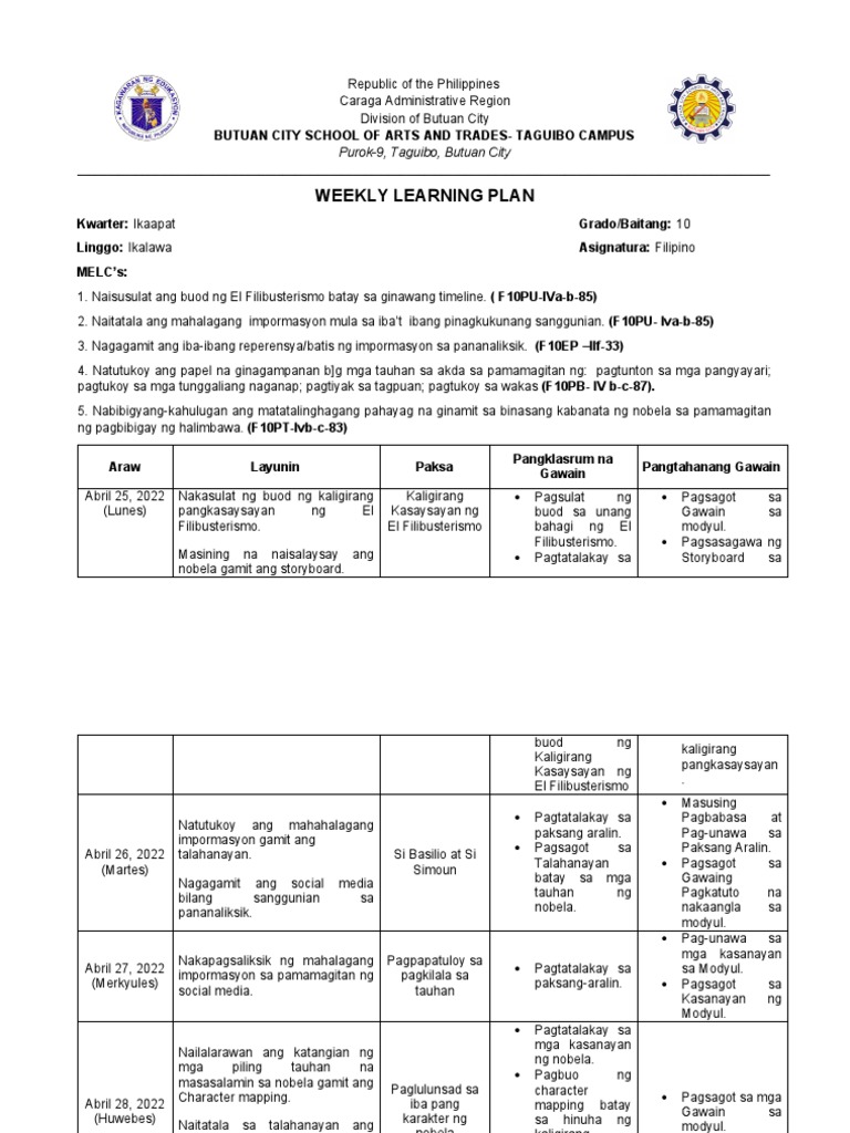 WLP-Week 2 (April 25-29) | PDF