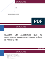 Ejercicios de números primos, factoriales y simulación de feria