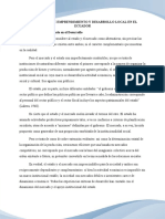 Tarea Costo Estrategias de Emprendimiento y Desarrollo Local en El Ecuador