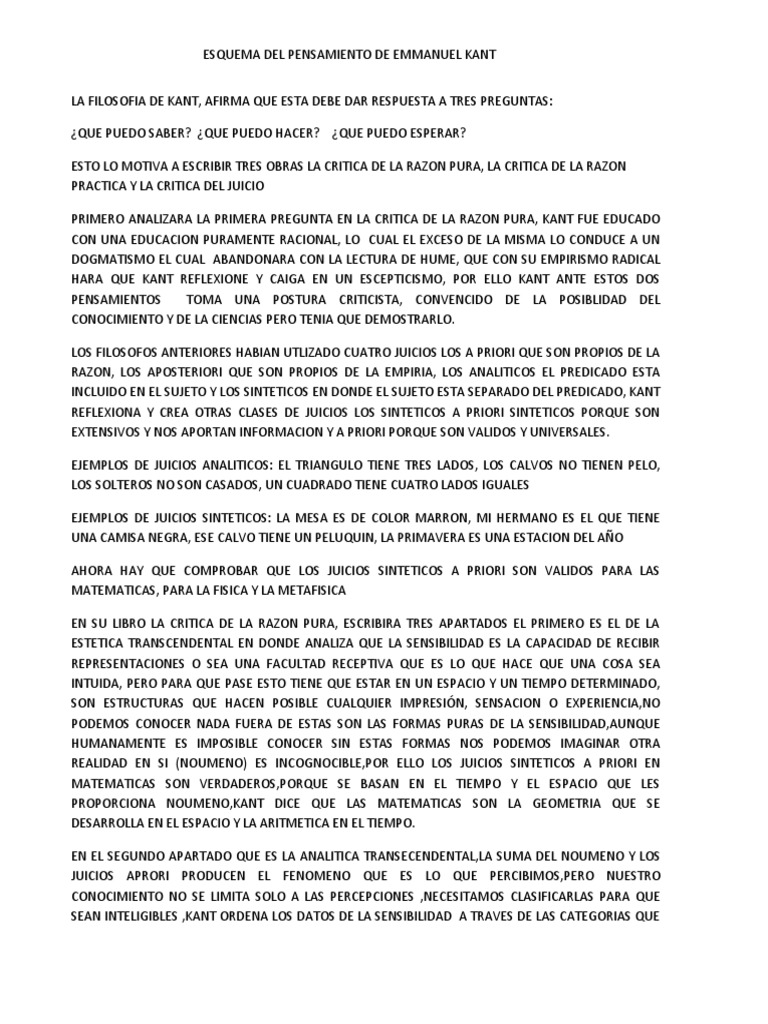 La Filosofia de Kant | PDF | Immanuel Kant | A priori y a posteriori