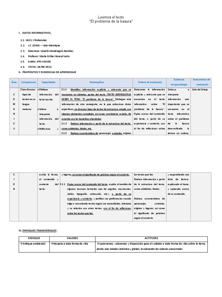Texto El Problema de La Basura | PDF | Entorno natural | Residuos