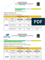 Cronograma Sábados Letivos 1º e 2º Anos - Outubro