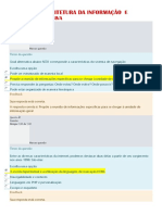 Teste 03 e Questão Discursiva Arquitetura Da Informação