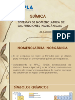 SISTEMAS DE NOMENCLATURA DE LAS FUNCIONES INORGÁNICAS