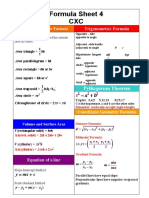 Csec Maths Revision Sheet