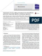 Optimization of Micro Milling of Hardened Steel