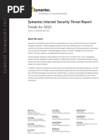 Symantec Internet Security Threat Report, Trends For 2010 Volume 16, Published April 2011