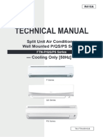TECHNICAL MANUAL Split Unit Air Conditioner Wall Mounted P - QS - Manualzz