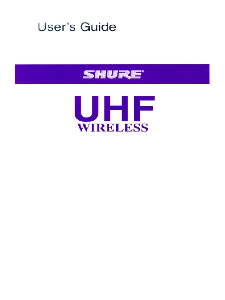 UHF-Wireless Guide en-US | PDF | Headphones | Microphone