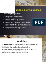 Accounting Cycle of A Service Business