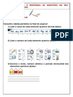 Atividade Elementos Químicos Na Tabela Periódica PDF
