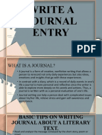 Writing A Journal Entry