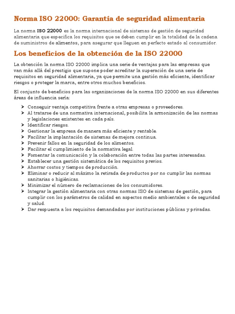 Norma Iso 22000