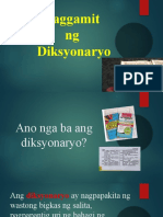 Paggamit NG Diksyunaryo