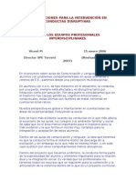 Intervención en conductas disruptivas: enfoque multidisciplinar