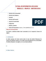 Formato de Documentación para El Caso de Estudio Del Grupo H