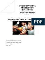 Alcoholismo en La Adolescencia