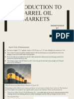Introduction To Barrel Oil Markets