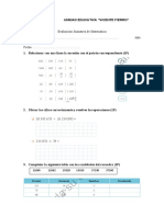 Evaluación Matemática Intensivo