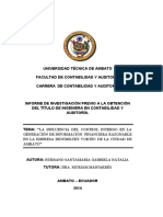 La influencia del control interno en la generación de información financiera de Indumiltex Vortec