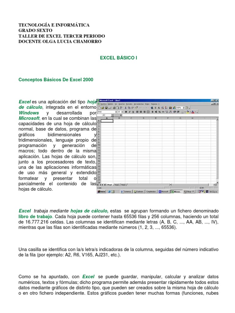 TALLER EXCEL 6san USO DE FORMULAS Y FUNCIONES1 1 | PDF | Microsoft ...